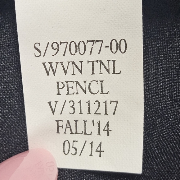 0012 Banana Republic Textured Pencil Skirt Black Fall Formal Office Boss Size 12 - Picture 8 of 12